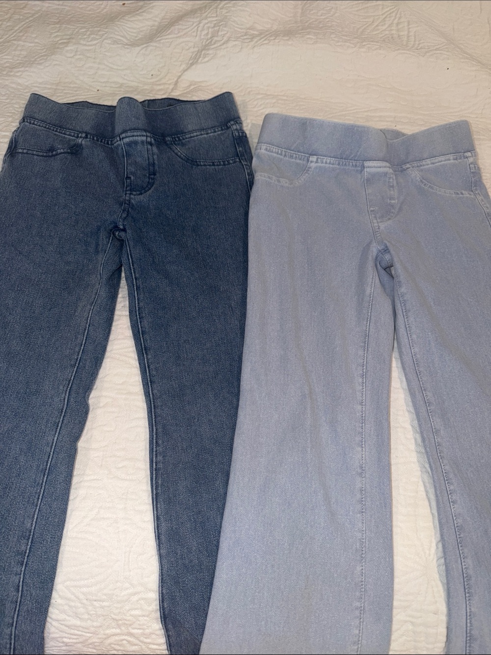 H&M Kids Pull-On Denim Pants - Dark Blue & Light Blue